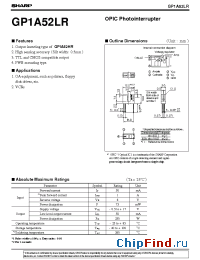Datasheet GP1A52LR manufacturer SHARP