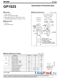 Datasheet GP1S23 manufacturer SHARP