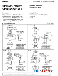 Datasheet GP1S52V manufacturer SHARP