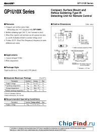 Datasheet GP1U10X manufacturer SHARP