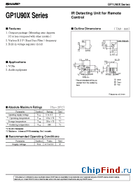 Datasheet GP1U90X manufacturer SHARP