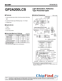 Datasheet GP2A200LCS manufacturer SHARP