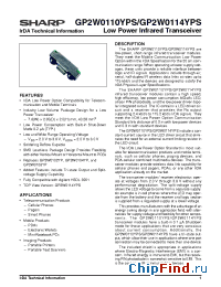 Datasheet GP2W0110YPS-8 manufacturer SHARP