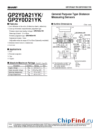 Datasheet GP2Y0A21YK manufacturer SHARP