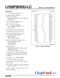 Datasheet LH28F004SU-LC manufacturer SHARP