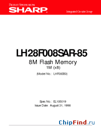 Datasheet LH28F008SAR-85 manufacturer SHARP