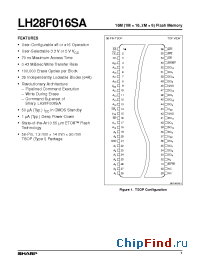 Datasheet LH28F016SA manufacturer SHARP