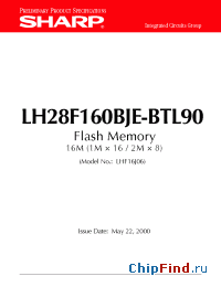 Datasheet LH28F160BJE-BTL90 manufacturer SHARP