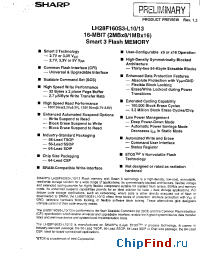 Datasheet LH28F160S3 manufacturer SHARP