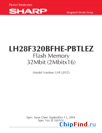Datasheet LH28F320BFHE-PBTLEZ manufacturer SHARP