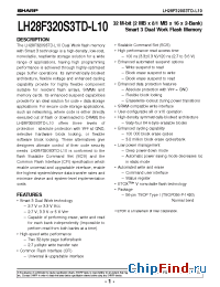 Datasheet LH28F320S3TD-L10 manufacturer SHARP