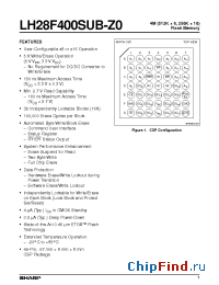 Datasheet LH28F400SUB manufacturer SHARP