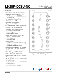 Datasheet LH28F400SUN-NC80 manufacturer SHARP