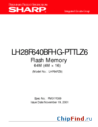 Datasheet LH28F640BFHG-PTTLZ6 manufacturer SHARP