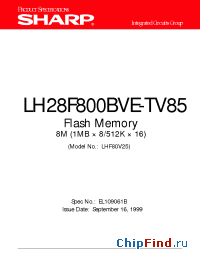 Datasheet LH28F800BVE-TV85 manufacturer SHARP