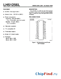 Datasheet LH51256-10L manufacturer SHARP