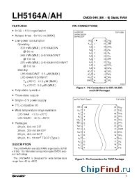 Datasheet LH5164AD-10L manufacturer SHARP