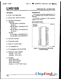 Datasheet LH5168H manufacturer SHARP