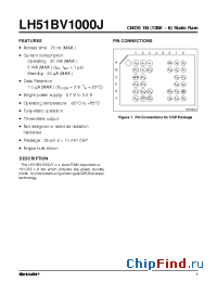 Datasheet LH51BV1000J manufacturer SHARP