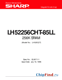 Datasheet LH52256CHT-85LL manufacturer SHARP