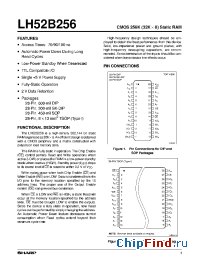 Datasheet LH52B256 manufacturer SHARP