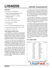 Datasheet LH540205 manufacturer SHARP