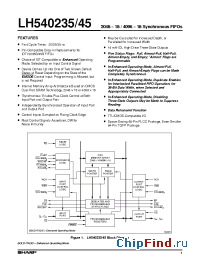 Datasheet LH540245 manufacturer SHARP