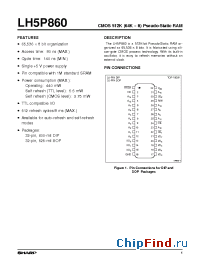 Datasheet LH5P860D-80 manufacturer SHARP