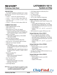 Datasheet LH75410 manufacturer SHARP