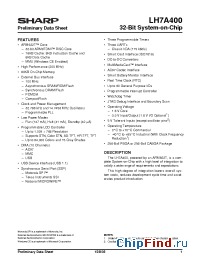 Datasheet LH7A400N0E000 manufacturer SHARP