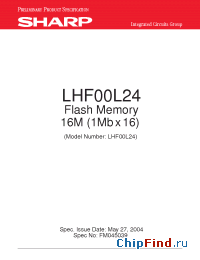 Datasheet LHF00L24 manufacturer SHARP