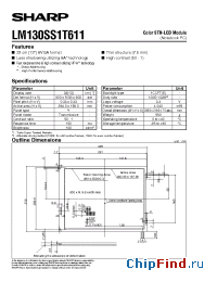 Datasheet LM130SS1T611 manufacturer SHARP