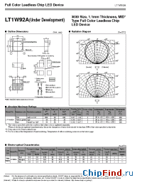 Datasheet LT1W92A manufacturer SHARP