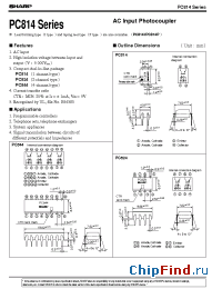 Datasheet PC814 manufacturer SHARP