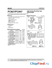 Datasheet PC847AC manufacturer SHARP