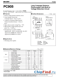 Datasheet PC905A manufacturer SHARP