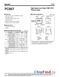 Datasheet PC957L0YSZ manufacturer SHARP