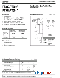 Datasheet PT381 manufacturer SHARP