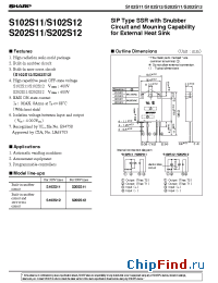Datasheet S102S11 manufacturer SHARP