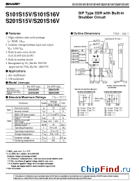 Datasheet S201S16V manufacturer SHARP
