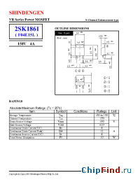 Datasheet 2SK1861 manufacturer Shindengen