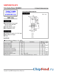 Datasheet 2SK2189 manufacturer Shindengen