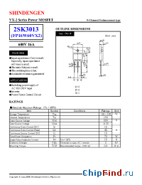 Datasheet 2SK3013 manufacturer Shindengen