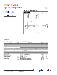 Datasheet D1FK70 manufacturer Shindengen
