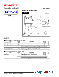 Datasheet D1UBA80 manufacturer Shindengen