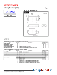 Datasheet DG1M3 manufacturer Shindengen