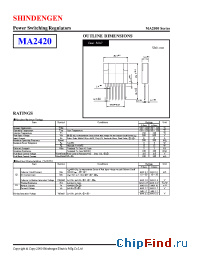 Datasheet MA2420 manufacturer Shindengen