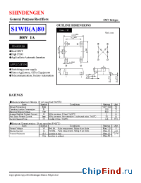 Datasheet S1WBA80 manufacturer Shindengen