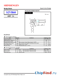 Datasheet S2VB60 manufacturer Shindengen