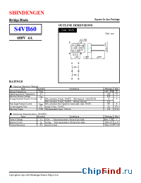 Datasheet S4VB60 manufacturer Shindengen